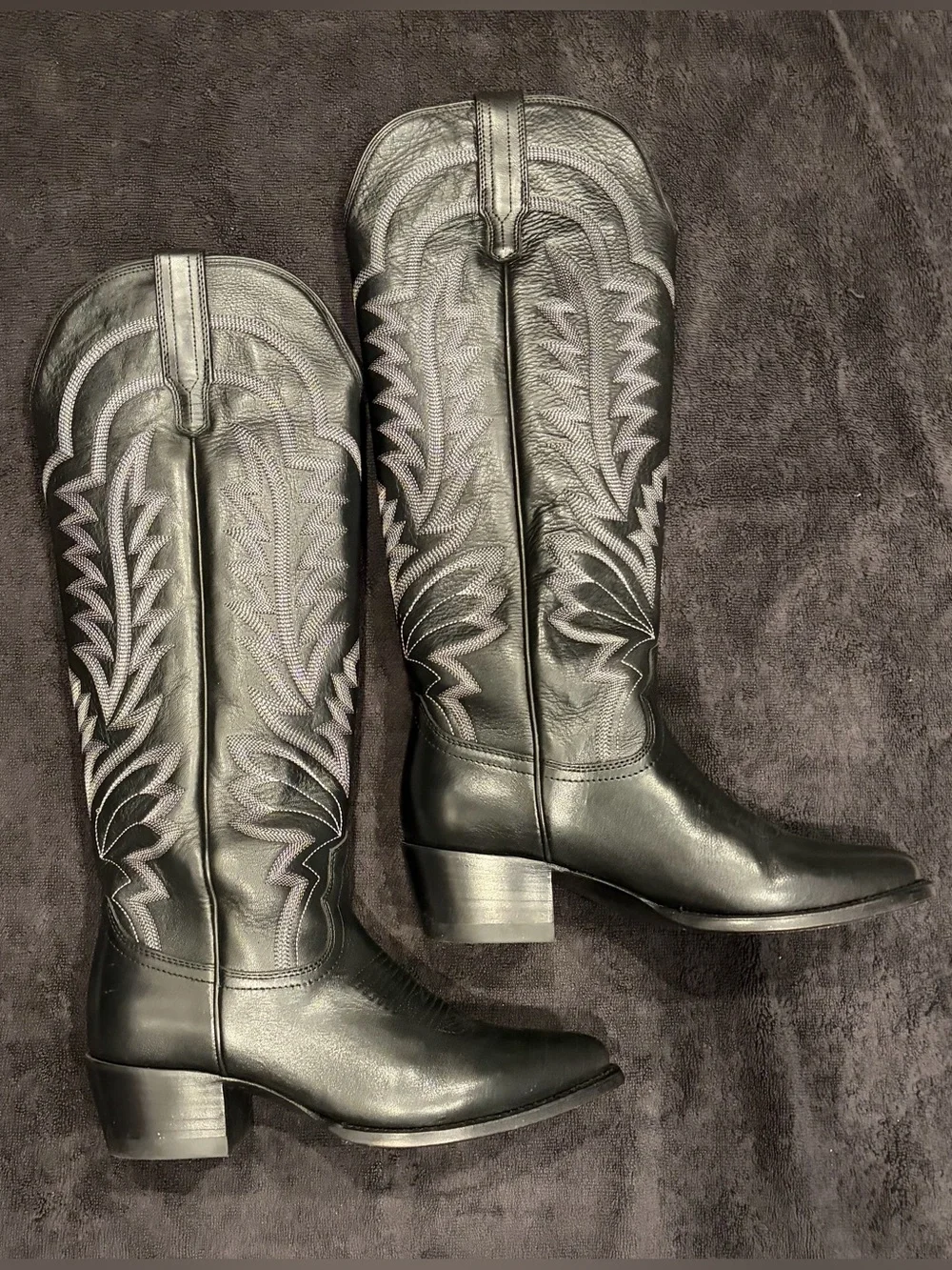 Tecovas Abby Midnight Cowhide Handmade Cowboy Boots - Picture 3 of 6